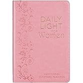 Daily Light For Women Classic Collection of 366 Devotional Scripture Readings from ESV Bible - Pink Faux Leather Flexcover Gift Book for Women w/Ribbon Marker, Gilt-Edge Pages