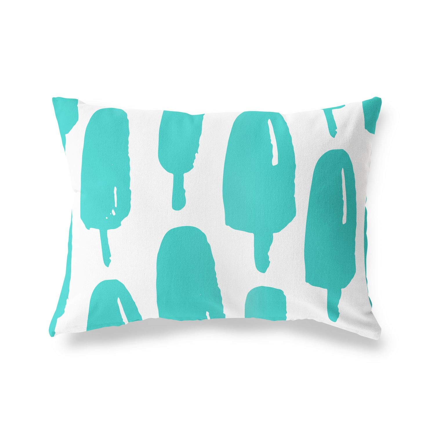 BonaMaison Decorative Cushion Cover, Turquoise-White Throw Pillow Covers, Home Decorative Pillowcases for Livingroom, Sofa, Bedroom, Size: 45X60 Cm - Designed and Manufactured in Turkey