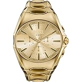 Diesel Men's D-Curve Chronograph Gold-Tone Stainless Steel Watch (Model: DZ4695)