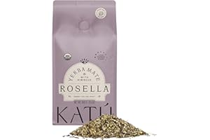 Katú Rosella Premium Organic Loose-Leaf Yerba Mate Tea with Hibiscus, Peppermint, and Stevia Leaves, Vibrant Floral Twist, Natural Energy, 17.6 oz (500g)