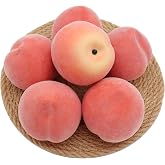 Mefier Home 6pcs Artificial Peaches Fake Peaches Artificial Fruits Vivid Peaches for Home Fruit Shop Supermarket Desk Office Restaurant Decorations Or Props
