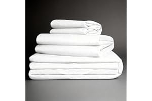 Patelorama-Home Queen Percale Sheets Set – 100% Organic Long Staple Percal Cotton, 400 Thread Count, Oversized [60” x 80”] wi