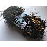 Dark Horse YarnsBliss #506 Dark Green, Orange, Black Fancy Fur Eyelash Popcorn Yarn, 100 Gram, 87 Yards