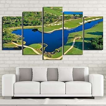 Ralcan Hd Gedruckt 5 Stuck Leinwand Kunst Golfplatz Schonen Pool Malerei Wandbilder Wohnzimmer Modern 40x60cmx2 40x80cmx2 40x100cmx1 Amazon De Alle Produkte