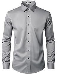 JEMITOP Men's Stretch Wrinkle Free Dress Shirts