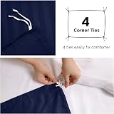 MOONLIGHT20015 Double Duvet Set Reversible Stripes Navy 200x200 cm view 4