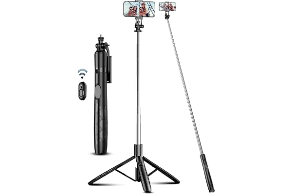 71" Phone Tripod & Selfie Stick, All in One Extendable Cell Phone Tripod with Wireless Remote, Travel Tripods Stand for iPhon