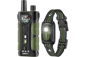 SLOPEHILL Shock Collars, 4200FT Dog Training Collar with Remote, IPX8 Waterproof E-Collar Featuring Beep, Vibration, Shock, F