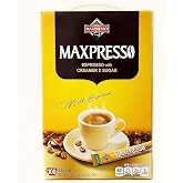 Maxpresso 3 in 1 Korean Instant Coffee Mix - Single Serve Sticks 100 Packets with Creamer and Sugar Premium Hot or Iced Coffee Blend Rich Flavor