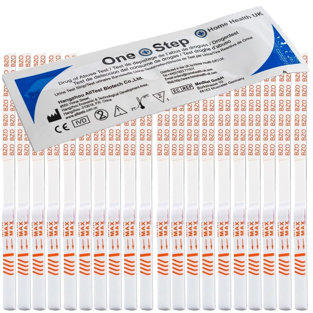 One Step: 20 x Benzodiazepines Drug Testing Kits, Rapid Results Urine Test Strips for Diazepam, Valium | Sensitivity 200ng/mL