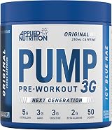 Applied Nutrition Pump 3G Pre Workout ICY Blue Raz 375g 25 Servings
