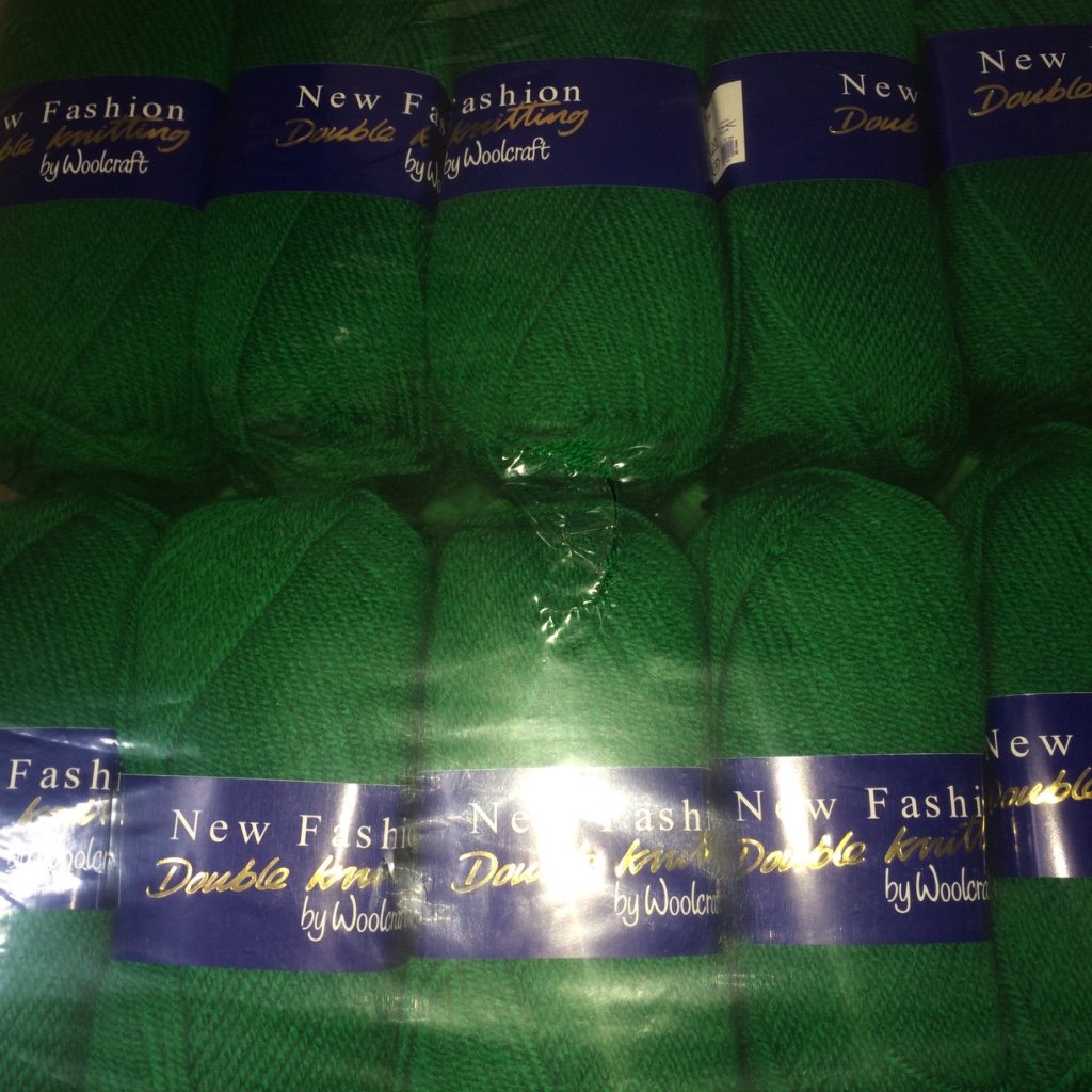 5 x 100g Woolcraft Dk Double Knitting Wool, Yarn (5 x 100g Emerald 413)