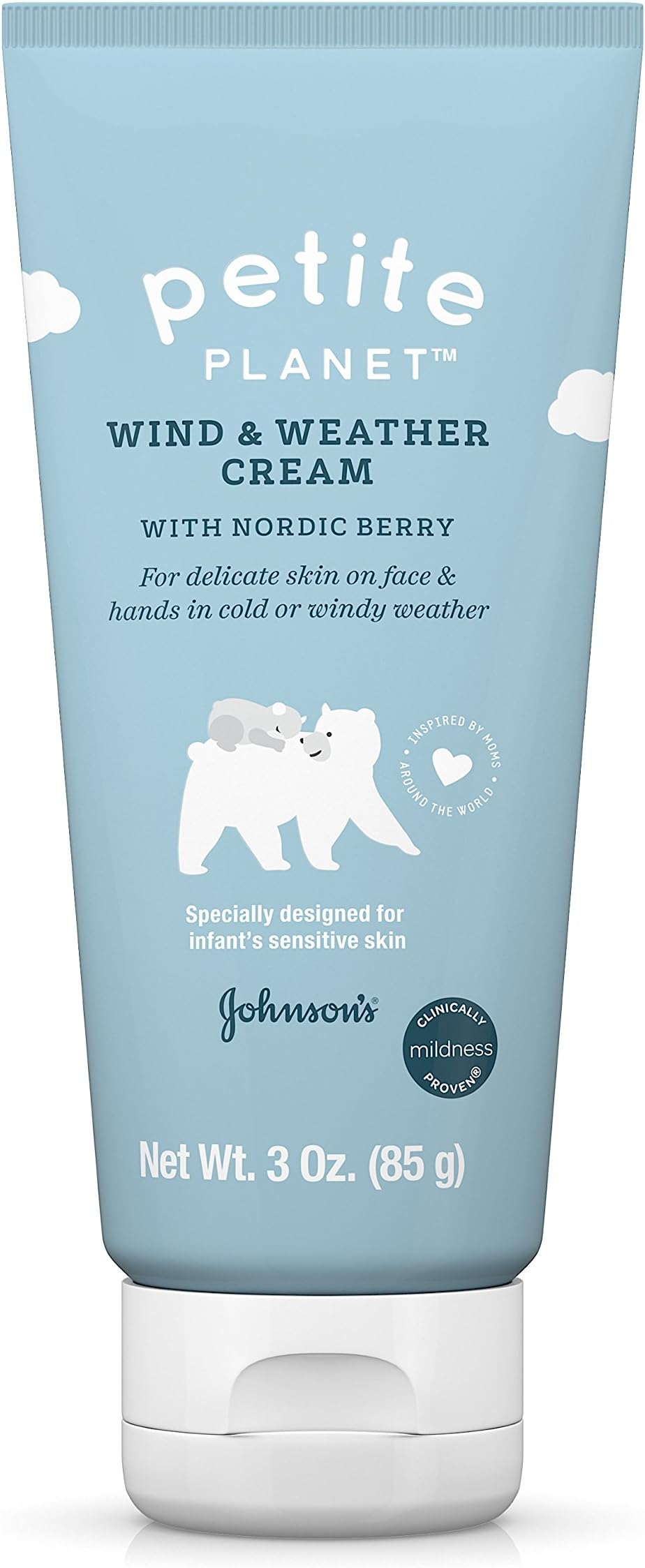 Petite Planet Wind & Weather Moisturizing Baby Face & Hand Cream With Nordic Berry, Gentle Cream For Cold Or Windy Weather, 3 Oz