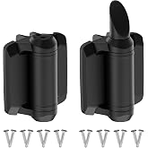 HAPPYGATE Self Closing Gate Hinges Adjustable Tension with Safety Cap, 2Pcs | Gate Hinges Heavy Duty Pool Safety Hinge, Tension Spring Black Door Hinges Fence Hinges for Outdoor Gates, Vinyl Gates