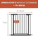 hauck Open N Stop 2 Black Pressure Fit Baby Gate 75-80 cm view 2