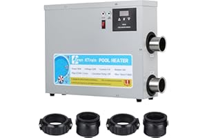 DREN KTRAIN Pool Heater 9KW 220V, Upgrade Electric Swimming Pool Heaters Hot Tub Water Thermostat with Touchscreeen for Above Ground Inground Pool, Spa, Bathtub (9KW)