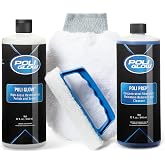 Poli Glow Boat &amp; RV Restoration Fiberglass Kit, 4-in-1 Basic Kit | Complete Fiberglass Restorer for Boats &amp; RVs - Eliminate Oxidation, Shine &amp; Protect - Easy to Use Boat Cleaner, Long-Lasting
