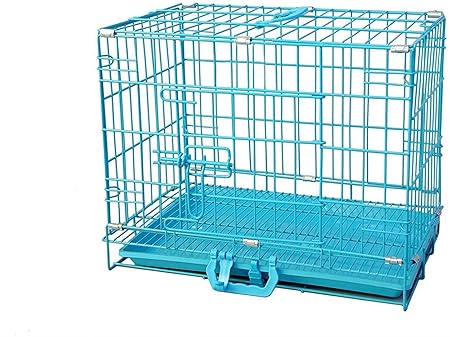 Sage Square 18 Inch Dog Metal Cage Crate with Removable Tray, Paw Protector for Dogs/Puppy/Guinea Pig/Rabbit