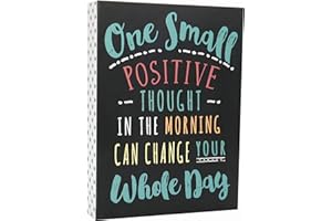 SANY DAYO HOME Desktop 6 x 8 inches Wood Box Signs with Inspirational Saying for Desk and Wall Decor - One Small Positive Tho