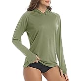 KEFITEVD Womens UPF 50+ Sun Hoodie Shirt Long Sleeve Fishing Hiking Hooded UV Shirts Lightweight Quick Dry Tops