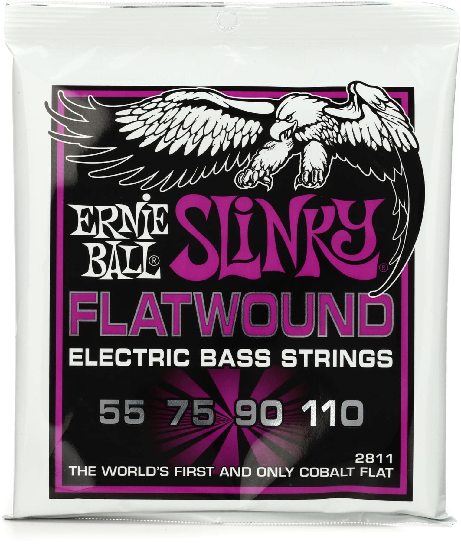 Ernie Ball Power Slinky Flatwound Electric Bass Strings - 55-110 Gauge