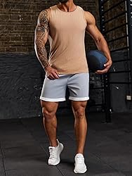 Runcati Men's Workout Tank Tops Sleeveless Ribbed