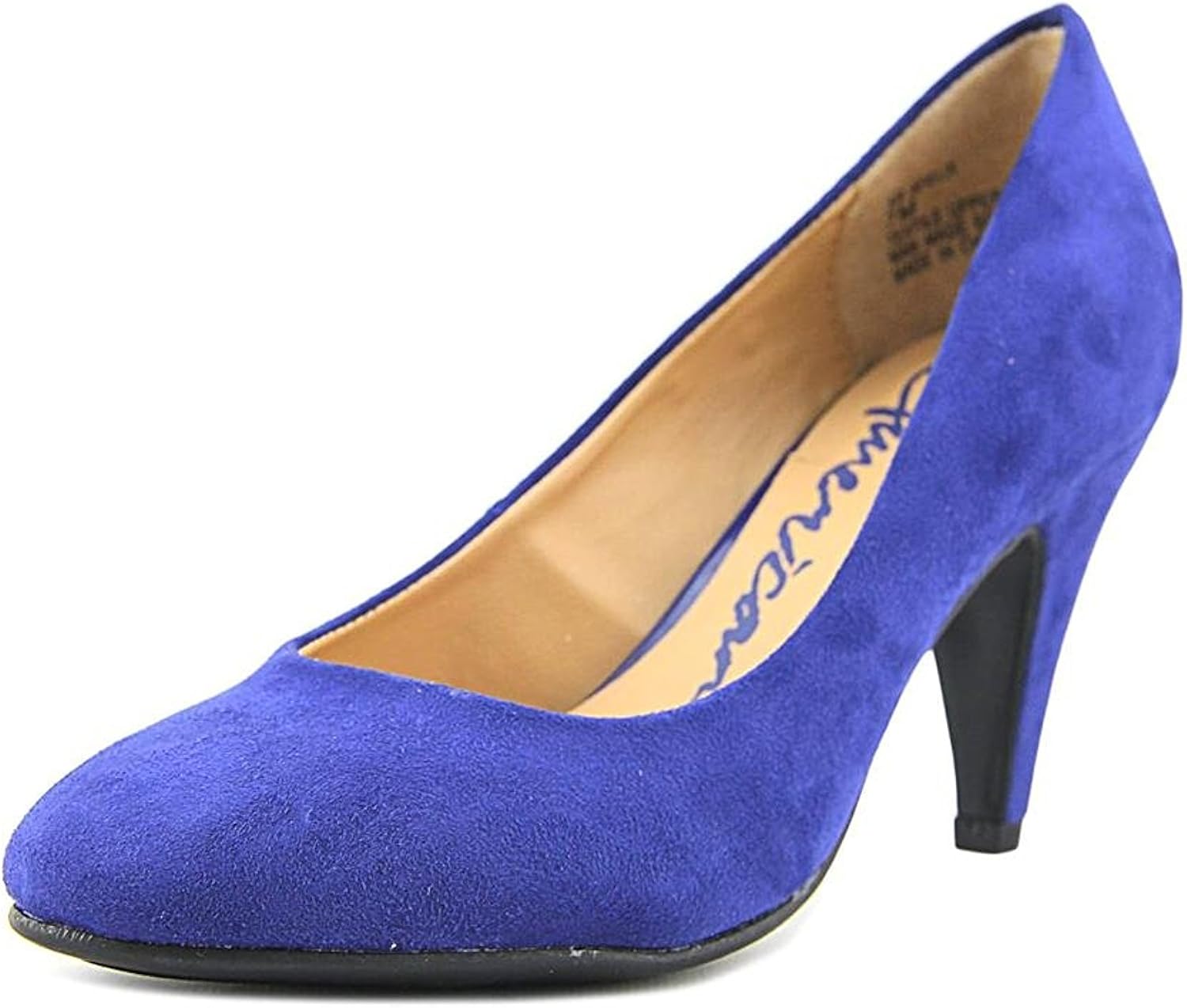 navy round toe pumps