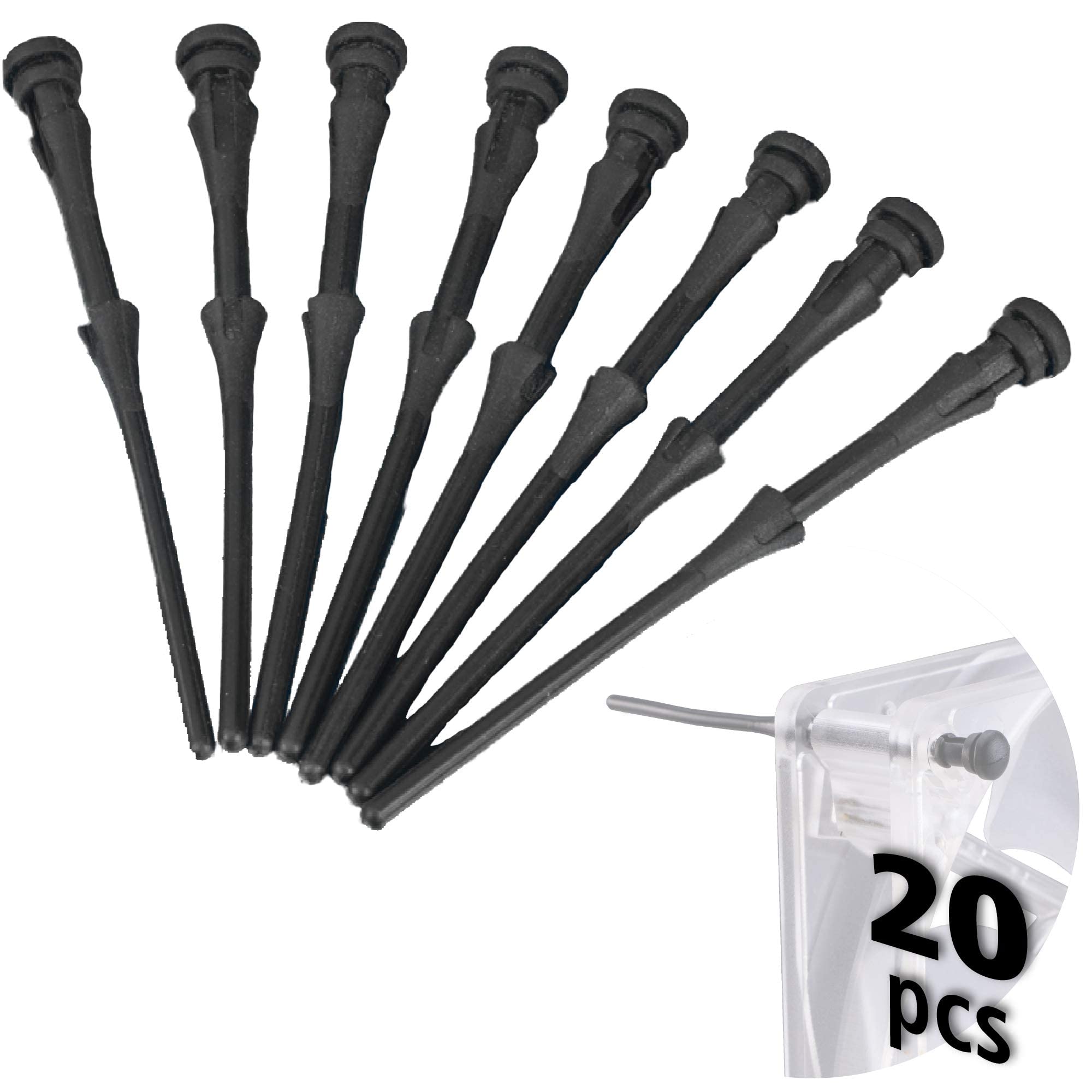 Akasa 20 Rubber Case Fans Mounts | Silicone Rubber Pins | Anti-vibration Fan Mounts | 20 pcs | 73mm | Black | For Computer Cooling Fan and PC case fan | AK-MX003 — image 1