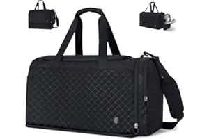 AJI Expandable Travel Duffel Bag with Removable Toiletry Bag, 40L Duffel Bag Fits 15.6 Laptop, Weekender Bag for Women with S