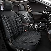 KBOISE Car Seat Covers 2 PCS Front Seats, Waterproof Napa Leather Automotive Seat Protector for Cars SUV Truck Sedan, Univers