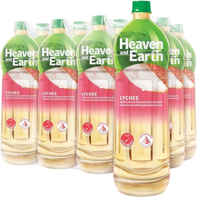 Heaven & Earth Lychee Rose Tea Case, 1.5L, (Pack of 12) Amazon.sg