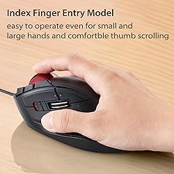 ELECOM DEFT Trackball Mouse, Wired, Finger
