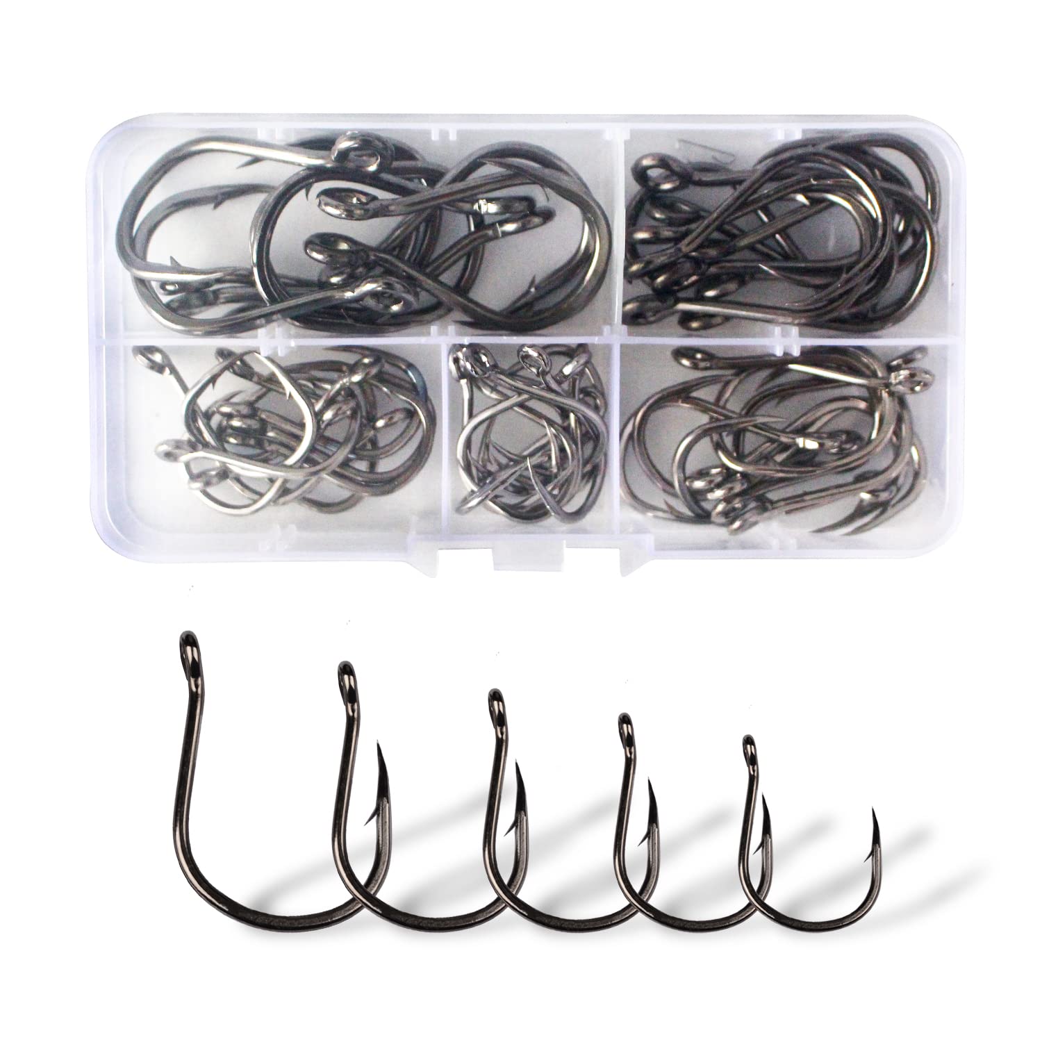 Dingbear 50Pcs Tiger Fish Hook Fishing Hooks