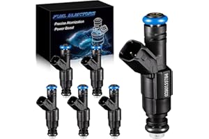 YZHIDIANF Upgraded Fuel Injectors 0280155784 Fits For:-Jeep Cherokee Wrangler Grand Cherokee 4.0L 1999 2000 2001 2002 2003 2004 For:-Dodge For:-Ram 1500 2500 Van 3500 Van 5.2L 00-03, RL669938AB (6Pcs)