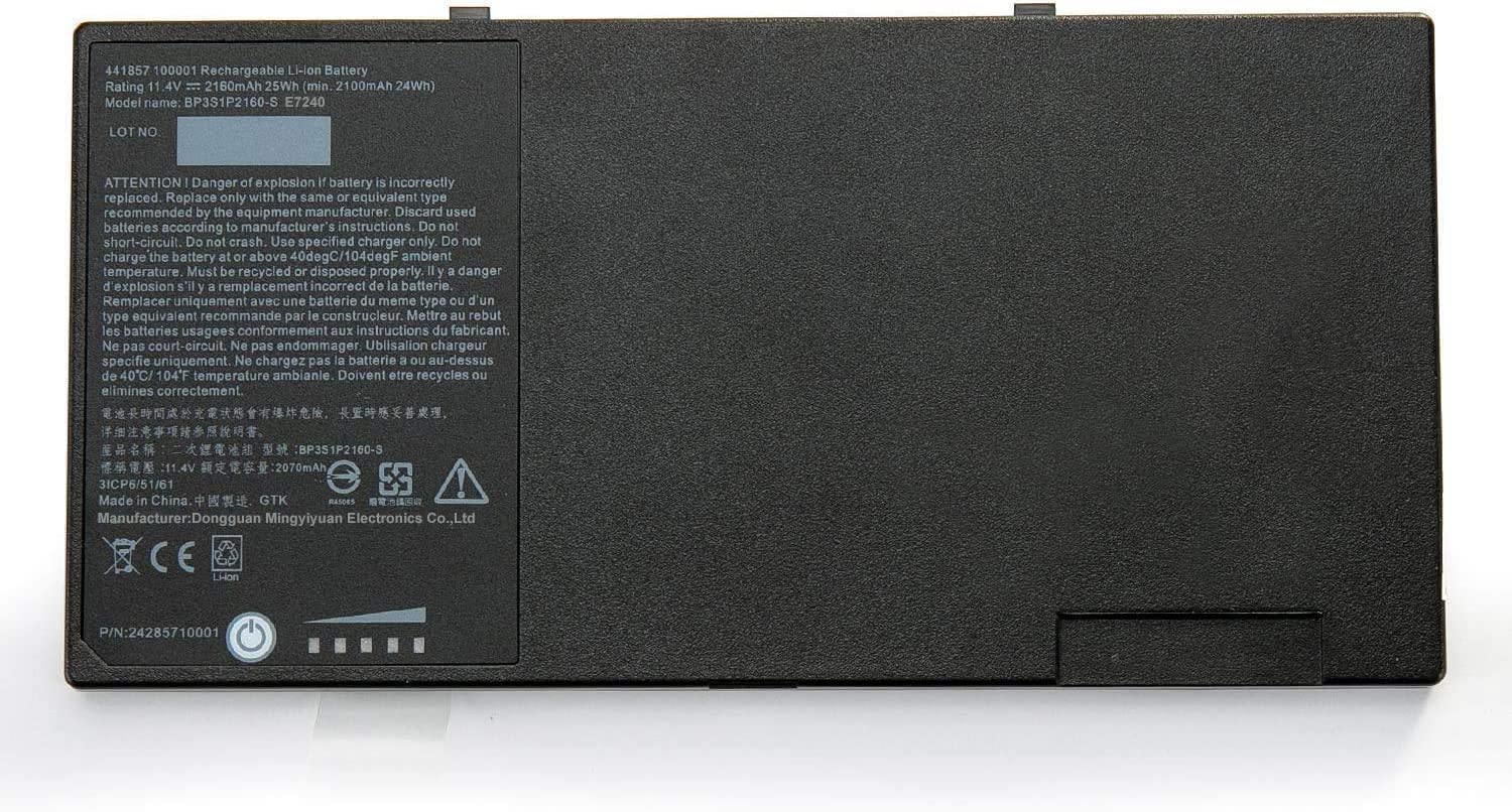 BP3S1P2160 BP3S1P2160-S 441857100001 3ICP6/51/61 Laptop Battery Replacement for Getac F110 Tablet (11.4V 25wh 2160mAh)