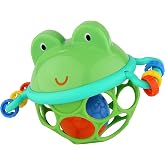 Bright Starts Oball Musical Toy, Jingle &amp; Shake Pal, BPA-Free Easy-Grasp Baby Rattle Toy, Ages Newborn+