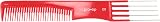 Pro Tip Hairdressing Lifter Comb 5 Metal Pins PTC09 190mm RED view 1