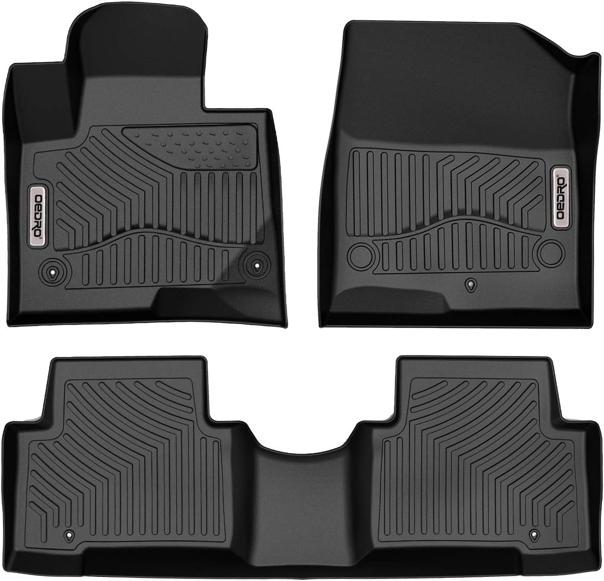thumbnail image 2 of Genuine OEM Hyundai Floor Mats – 2013-2018 Santa Fe Sport, Black Carpet – 4-Piece Set (Front/Rear) PN 4ZF14-AC100RYN 2 of 6