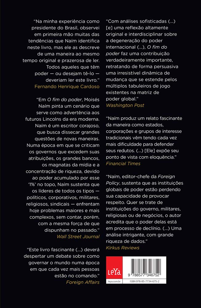 Livro 'O Fim Do Poder' de Moisés Naím