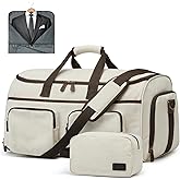 Garment Bag for Travel, S-ZONE Duffle Bag for Men Travel Convertible Suit Bags Carry on Luggage Women Hanging Suitcase Travel Bag with Toiletry Bag