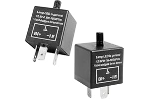 VVAG 2PCS CF13KT LED Flasher Relay, Adjustable LED Flasher Relay 3 Pin 12V Flasher Relays Universal Car Accessories