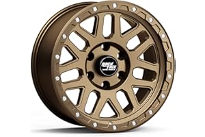 RockTrix RT110 17 inch Wheel Compatible with 2001+ Toyota Tacoma 6x5.5" (6x139.7) Bolt Pattern, 17x9 (-12mm Offset), 106.1mm Bore, Matte Bronze, Also fits 2002+ 4Runner, FJ Cruiser, 99-06 Tundra