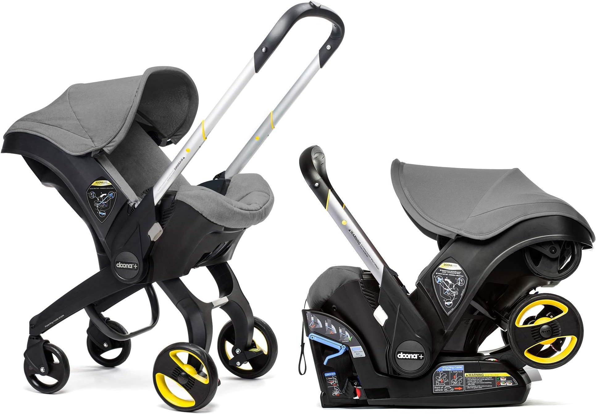 Doona Infant Car Seat & Latch Base – Storm (Grey) – US Version