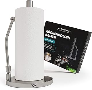 KITCHENMAPE Küchenrollenhalter aus Edelstahl (stehend) - Stabiler und langlebiger Papierrollenhalter - ideal zum Kochen - Zewa Rollenhalter mit modernem und schlichtem Look - perfekt für Deine Küche