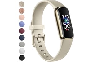 Vanjua Band Compatible with Fitbit Luxe Bands Women Men, Soft Silicone Adjustable Waterproof Sport Replacement Wristbands Strap for Fitbit Luxe Fitness Tracker