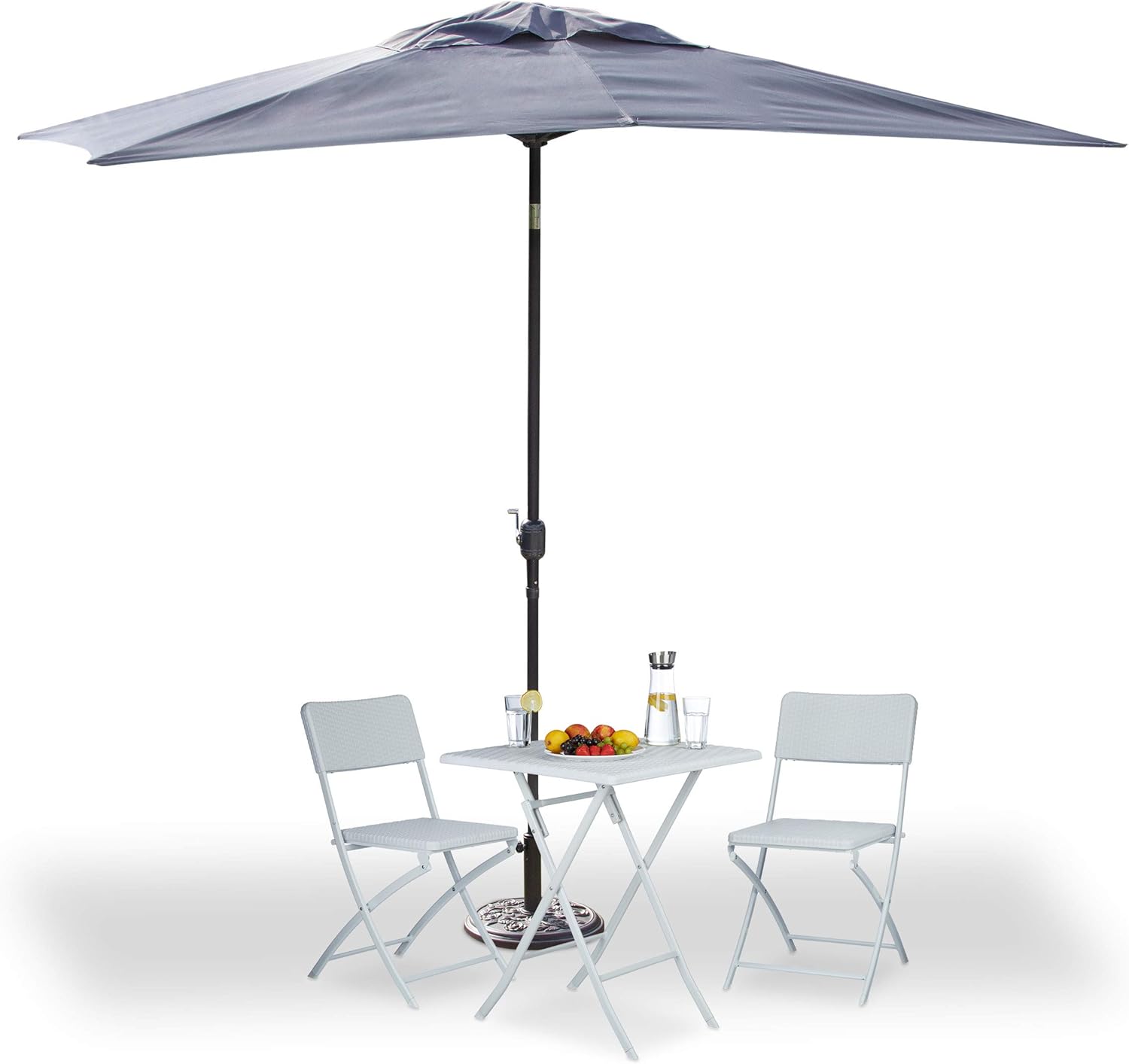 Amazon.de: Relaxdays, grau Sonnenschirm rechteckig 200x300cm, neigbarer