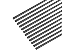 M METERXITY 12-Pack Carbon Fiber Rods, 300mm Length 2mm Dia Carbon Fiber Solid Matte Pole for RC Airplane/DIY Craft/Quadcopter Arm/Scale Model Kite Wing Tube [11.81 x 0.08IN]