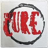 The Cure Woven Circle Logo Iron On Patch (One Size) (White/Red/Black)