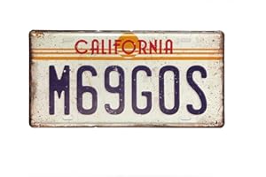 ROOKOPR California License Plate Aluminum Novelty Car Decor License Plates 12"x6" Front of Car Decorative Retro Rusty License Plate for Men Women Car-05