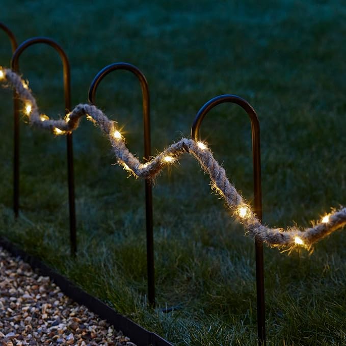 Halloween Skelett Lichterkette 1,8m - 10 Durchsichtige Skelette Mit Timer